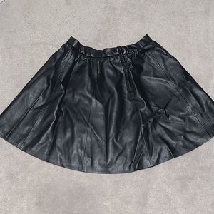 Faux Leather Skirt